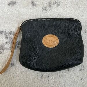 Like New Roots Leather Wristlet Pouch